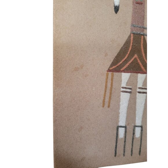 Native American Navajo Sand Painting Yei Bei Chai Ceremonial Healing S Dailey - Picture 6 of 11